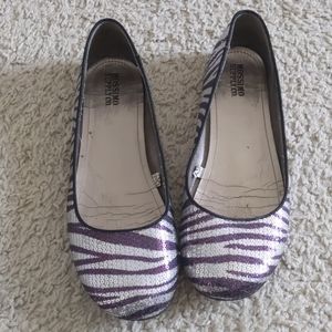 Mossimo Sequined Zebra Ballet Flats Sz 9